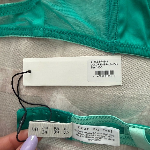 Sheer Mesh Triangle Bra - Picture 2 of 3